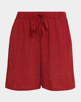 Eileen Fisher Striped Organic Linen Walking Shorts