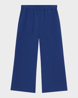 Eileen Fisher Wide-Leg Crinkled Ankle Pants