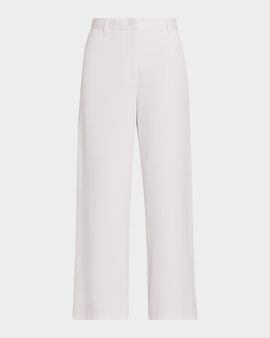 Eileen Fisher Wide-Leg Organic Cotton Trousers