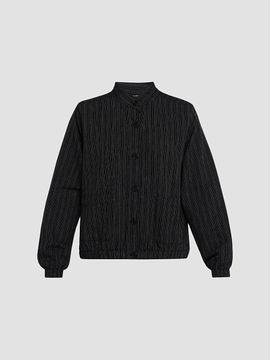 Eileen Fisher Women's Yarn-Dyed Stripe Cotton Jacket