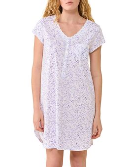 Eileen West Eileen West Cap Sleeve Cotton Jersey Knit Short Nightshirt