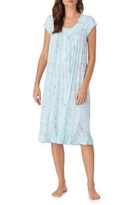 Eileen West Eileen West Floral Print Cap Sleeve Waltz Nightgown