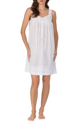 Eileen West Eileen West Lace Eyelet Cotton Chemise