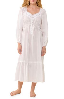 Eileen West Eileen West Lace Trim Cotton Ballet Nightgown