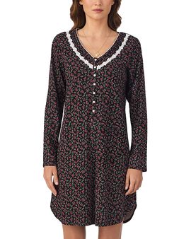 Eileen West Eileen West Long Sleeve Cotton Jersey Nightshirt