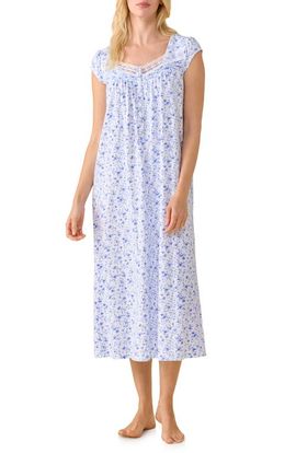 Eileen West Eileen West Print Cotton Jersey Long Nightgown