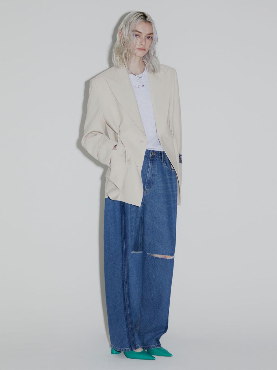 EITHEROF EITHEROF double button Oversized fit Jacket  ITO3EJK720 (BEIGE)