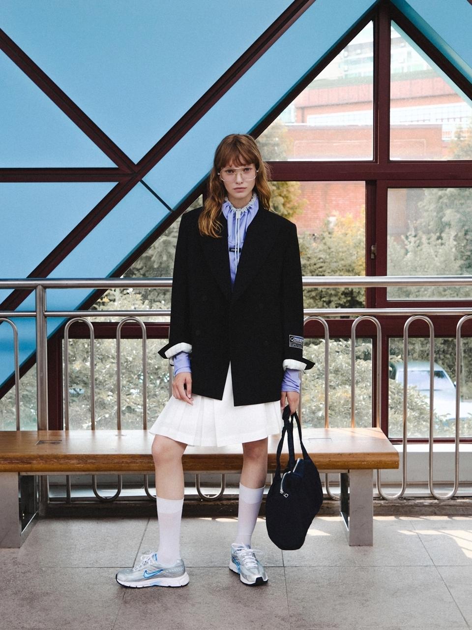 EITHEROF EITHEROF Double button Oversized Fit Jacket ITO3EJK720 (BLACK)