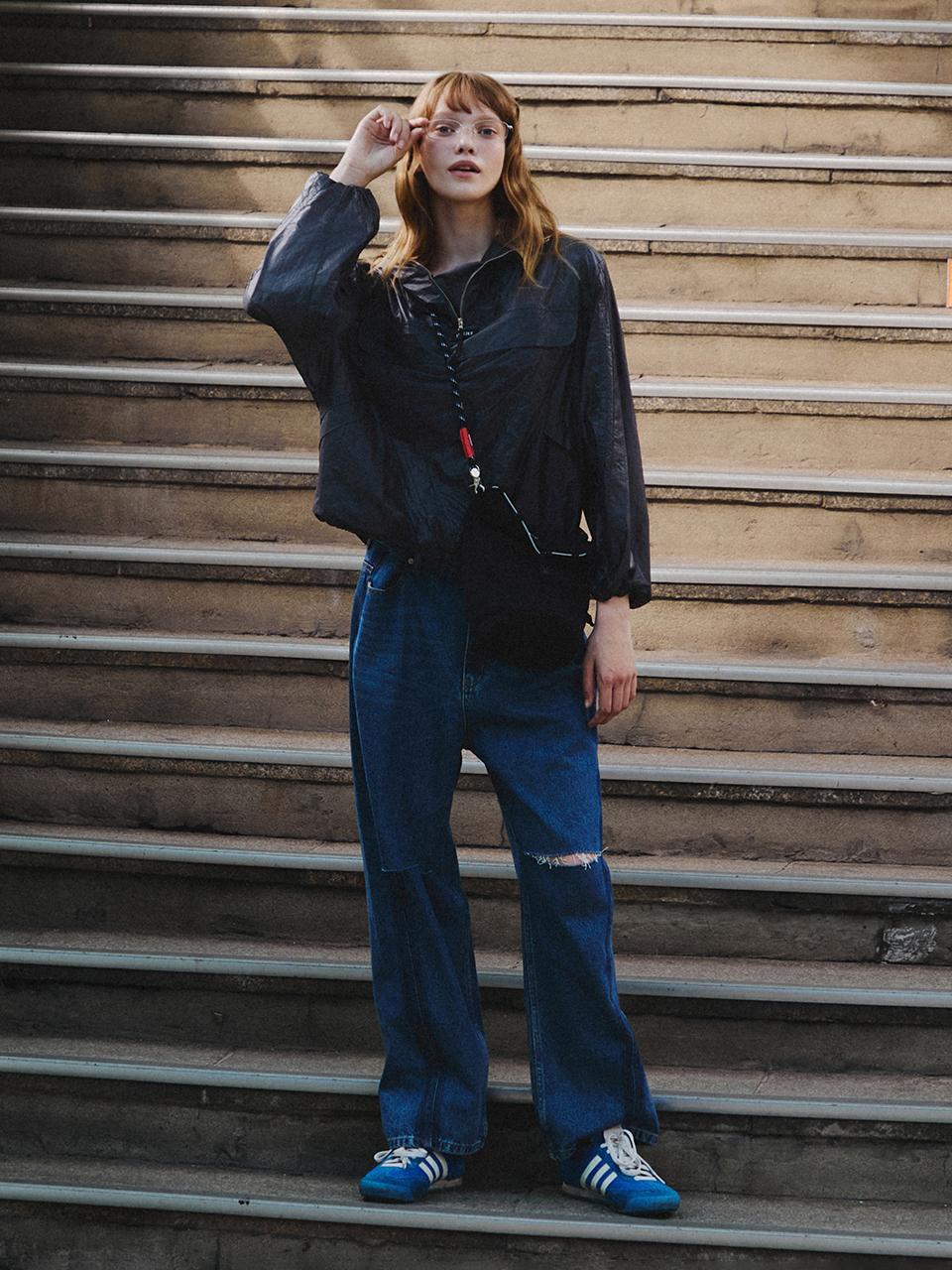 EITHEROF EITHEROF low-rise slit wide denim pants ITO3EDP26