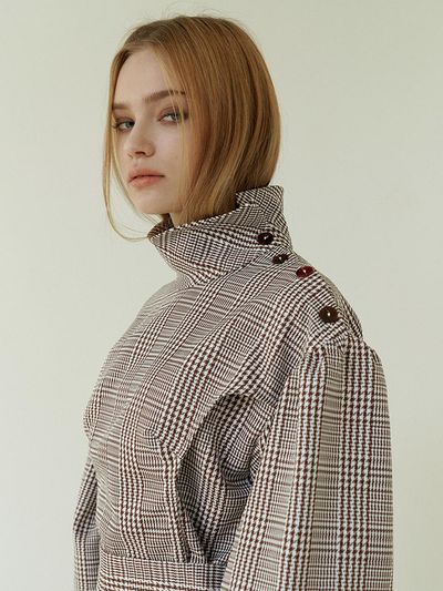 EJnolee Check Shirt Dress [Brown]