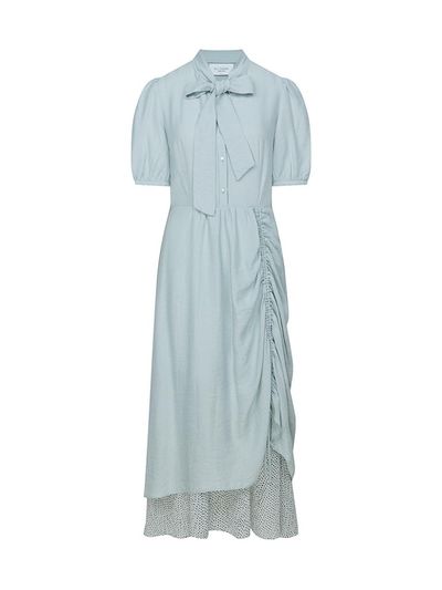 EJnolee Long Shirring Detail Dress [GREEN]
