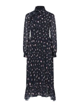EJnolee Printed Ribbon Long Dress (Black)