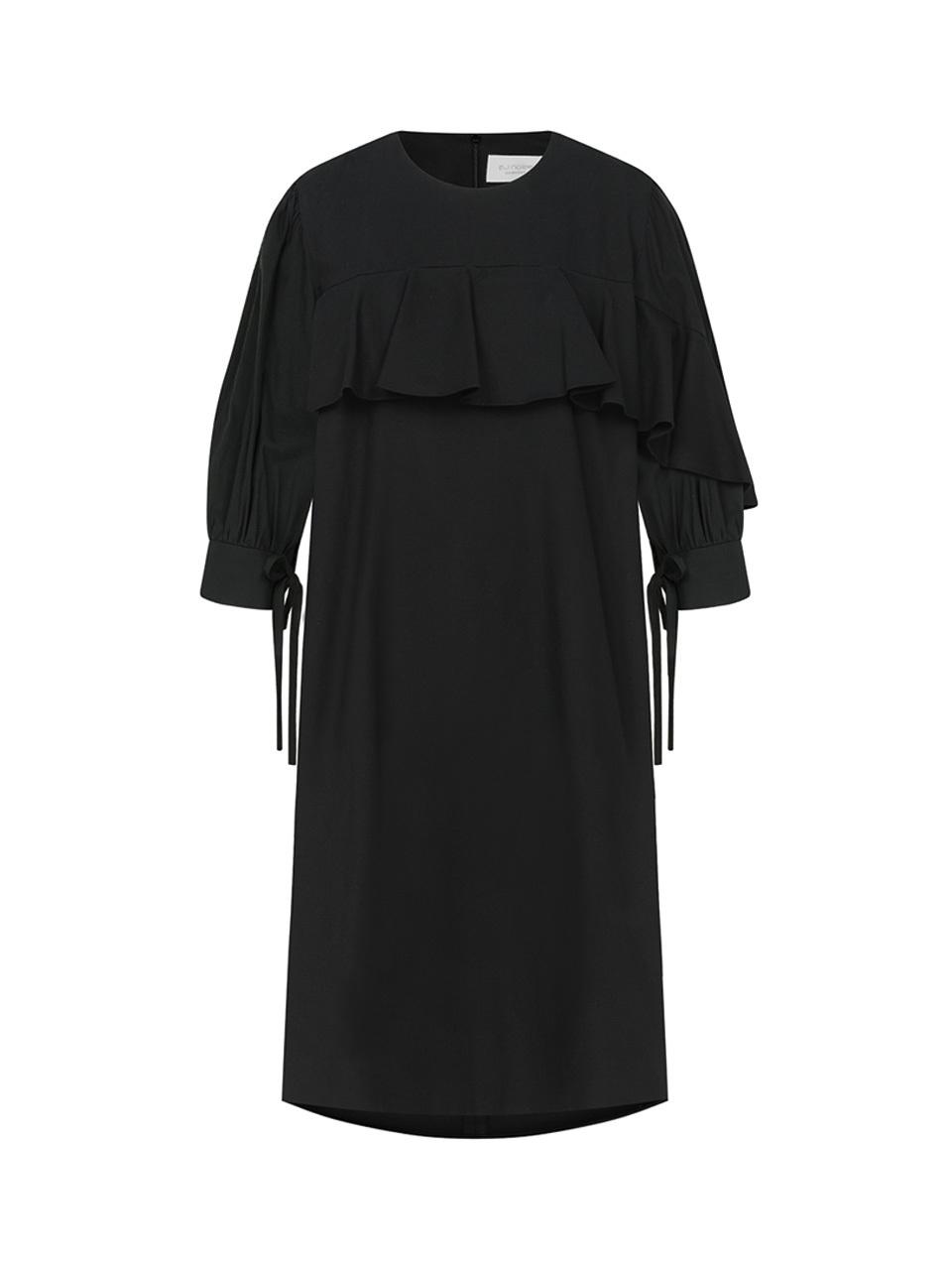 EJnolee Ruffle Balloon Sleeve Dress [Black]