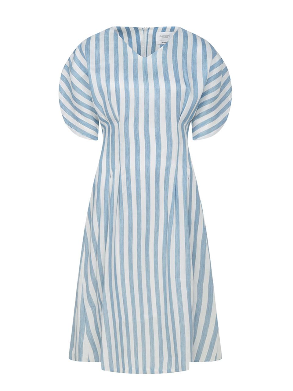 EJnolee Stripe Linen Dress [Blue]
