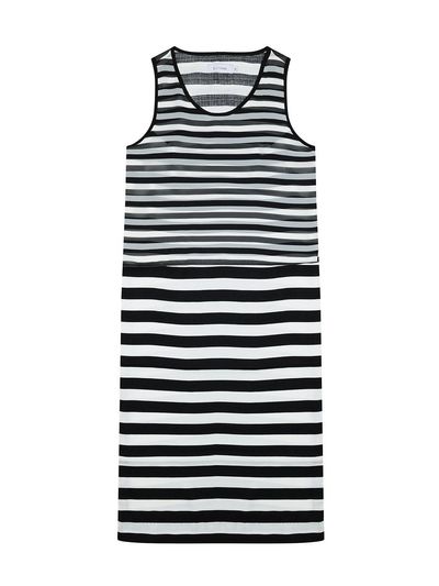 EJnolee Stripe Sleeveless Dress [Black]
