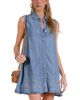 Elan Elan Chambray Sleeveless Shirtdress - 1