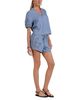 Elan Elan Chambray Split Neck Top - 4