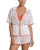 Elan Elan Contrast Button Front Swim Cover Up Shirt - 1