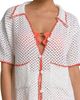 Elan Elan Contrast Button Front Swim Cover Up Shirt - 5