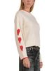 Elan Elan Crewneck Heart Sleeve Sweater - 4