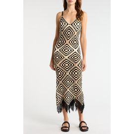 Elan Elan Crochet Maxi Cover-Up Dress