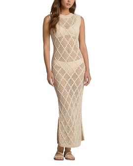 Elan Elan Crochet Maxi Dress Swim Cover-Up