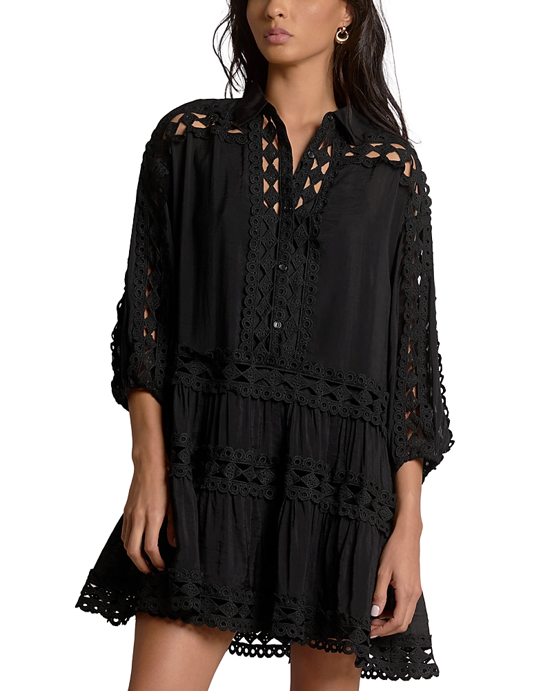 Elan Elan Crochet Trim Mini Dress