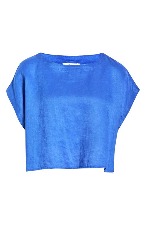 Elan Elan Cropped Linen Cover-Up Top