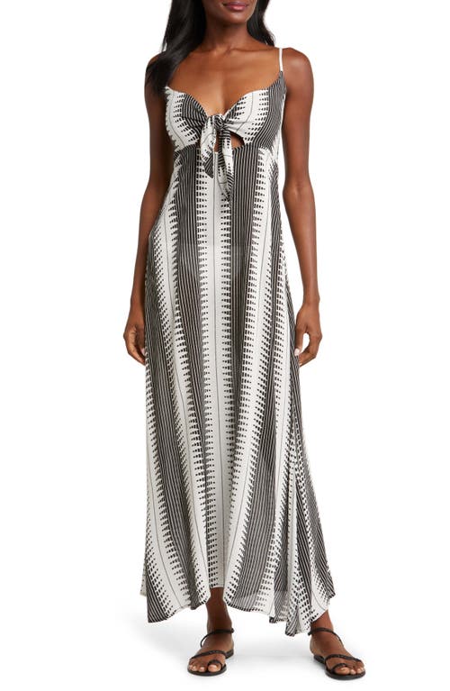 Elan Elan Cutout Tie Front Maxi Cover-Up Sundress