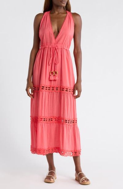 Elan Elan Cutout Trim Sleeveless Cover-Up Maxi Dress