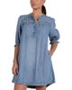 Elan Elan Elbow Sleeve Denim Dress - 1
