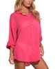 Elan Elan Graphic Button Down Swim Cover Up Shirt - 4