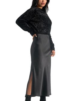 Elan Elan Metallic Sweater and Dress Set