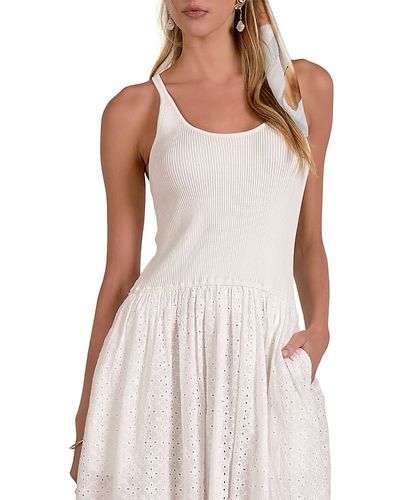 Elan Elan Mixed Media Maxi Dress