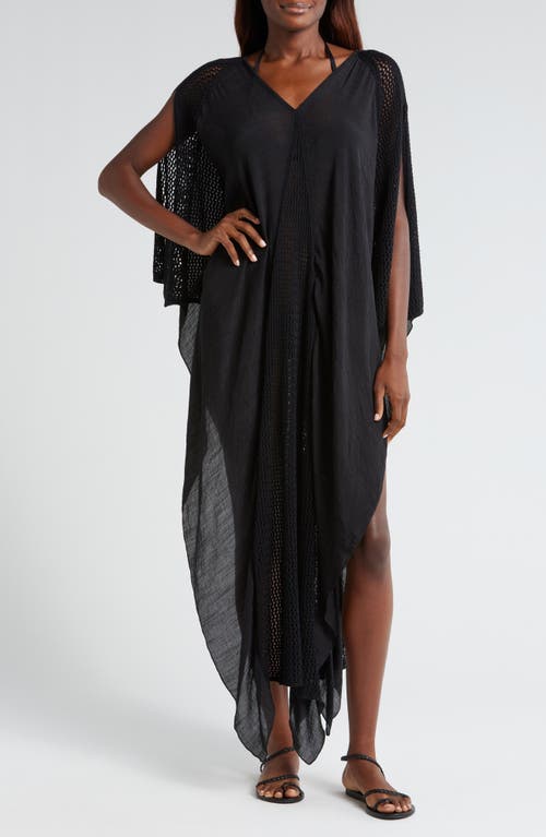 Elan Elan Open Stitch Detail Cover-Up Caftan Dress