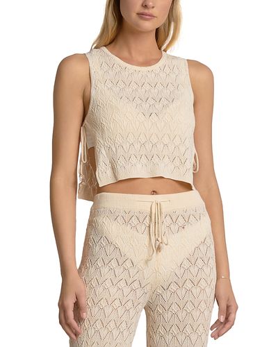 Elan Elan Pointelle Knit Top Swim Cover-Up