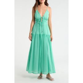 Elan Elan Sleeveless Tiered Cover-Up Maxi Dress