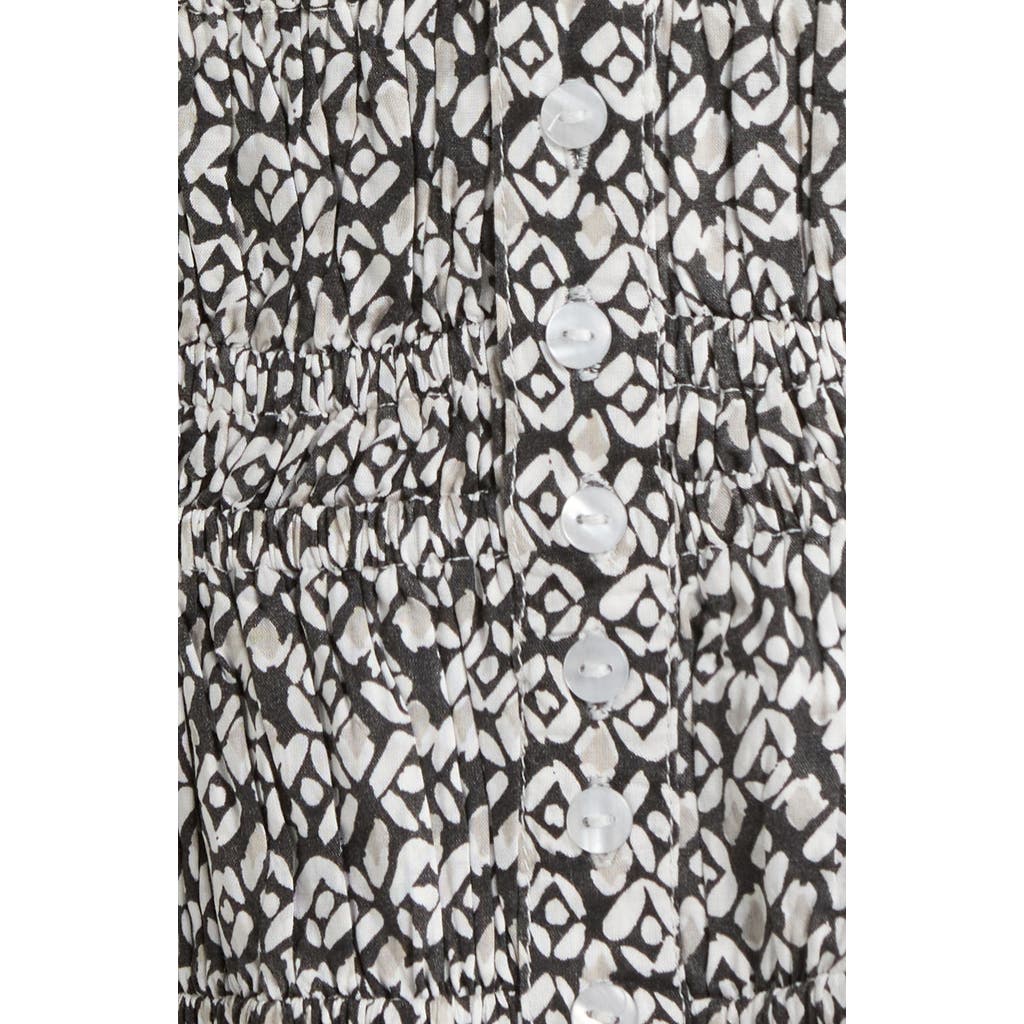 Elan Elan Smock Floral Print Cover-Up Minidress