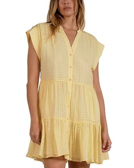 Elan Elan Tiered Cap Sleeve Dress