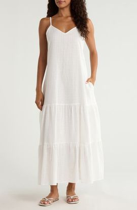 Elan Elan Tiered Maxi Cover-Up Dress