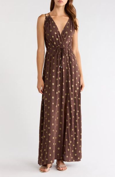 Elan Elan V-Neck Maxi Cover-Up Dress