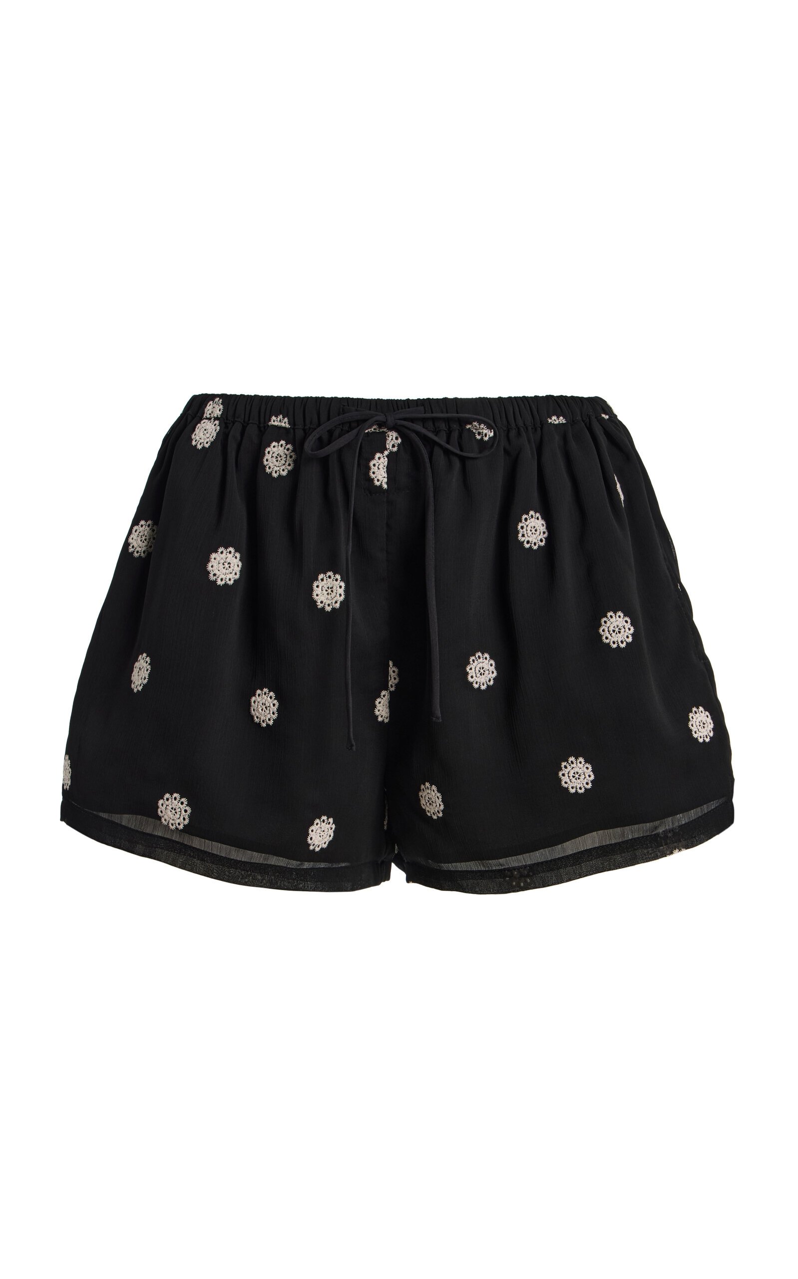 ELCE ELCE Elle Embroidered Crepe Shorts