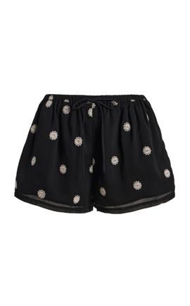 ELCE ELCE Elle Embroidered Crepe Shorts
