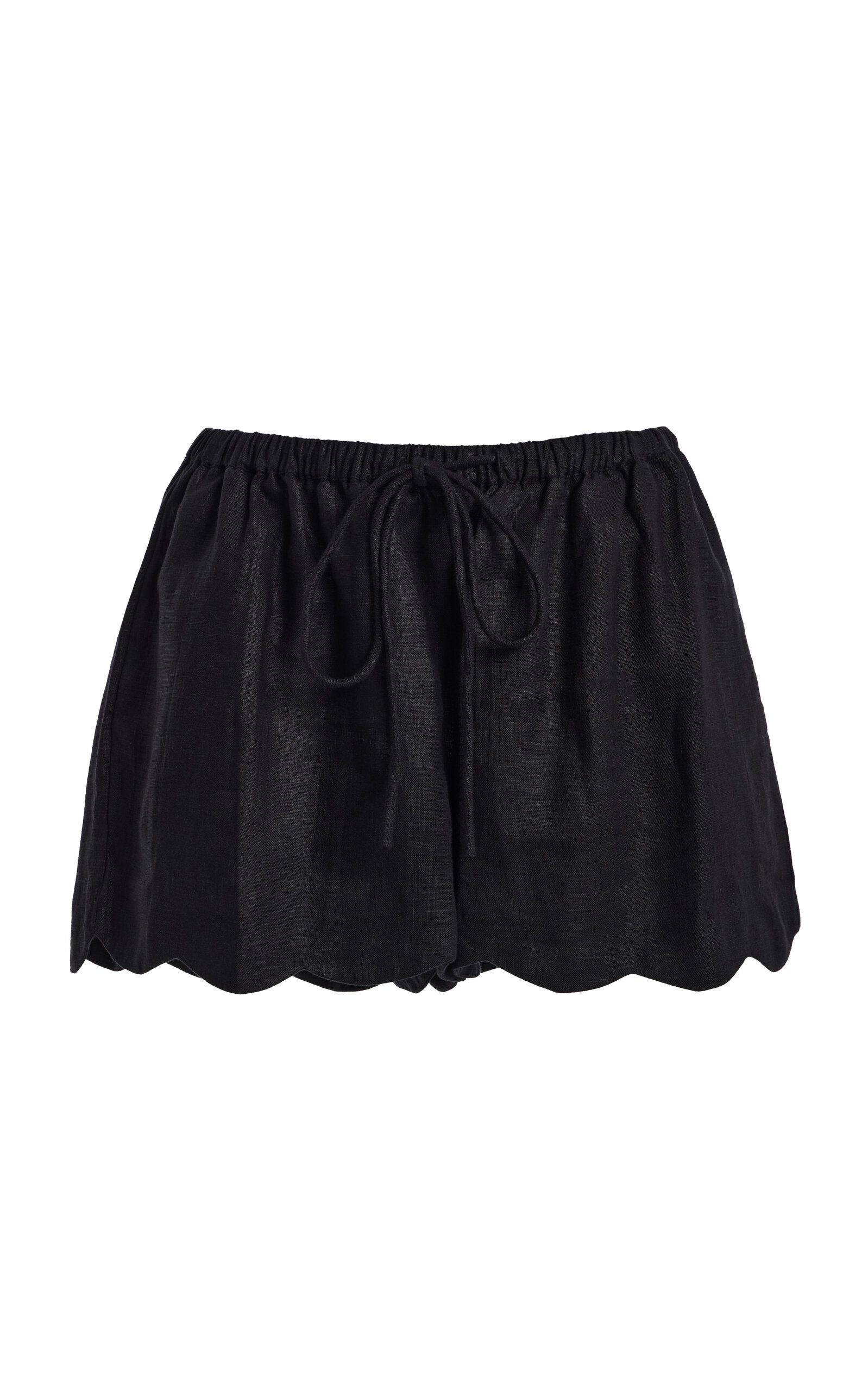 ELCE ELCE Kai Scalloped Linen Mini Shorts
