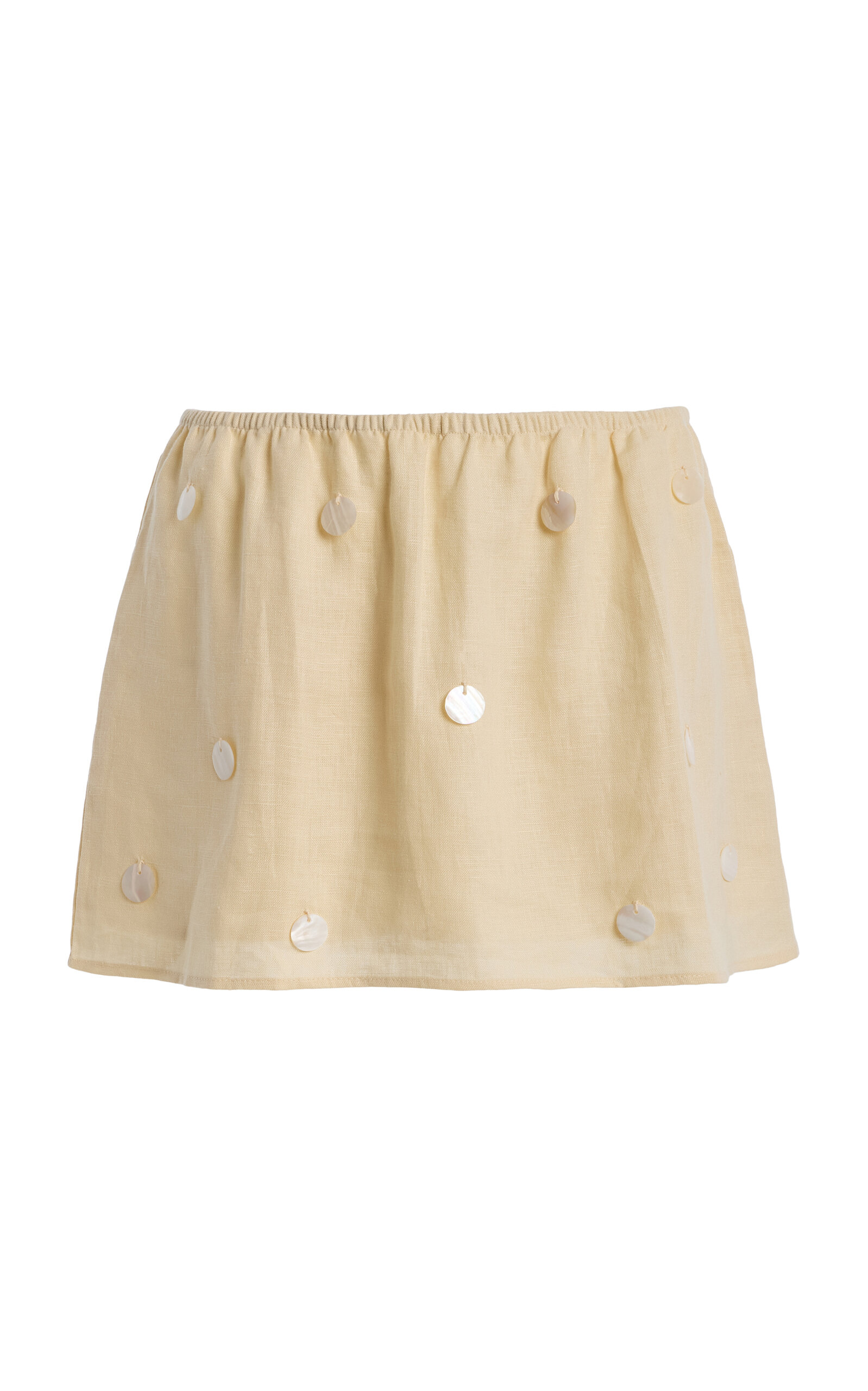 ELCE ELCE Oceane Embellished Linen Mini Skirt
