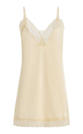 ELCE ELCE Pietra LaceTrimmed Satin Mini Dress