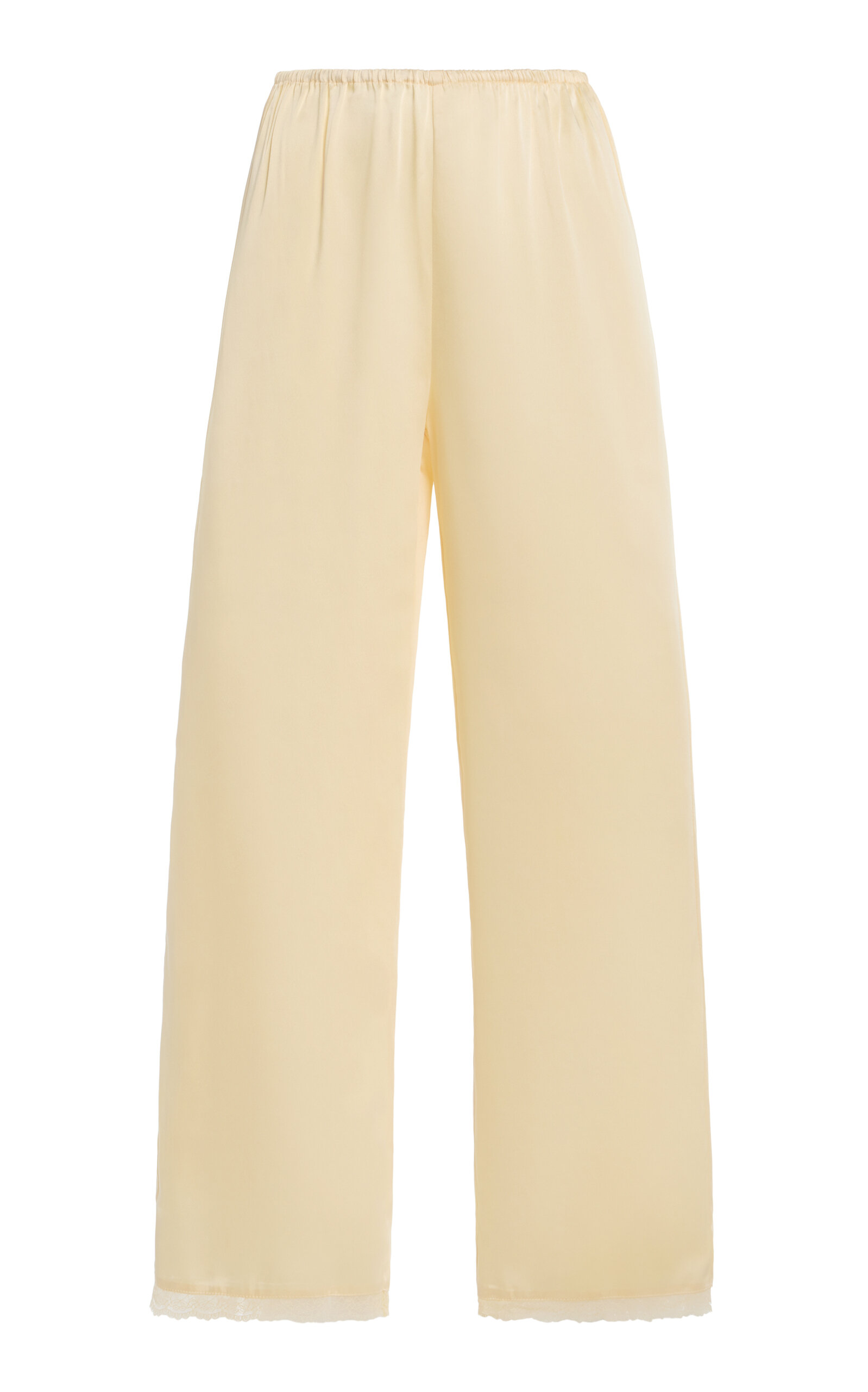 ELCE ELCE Pietra LaceTrimmed Satin Pants