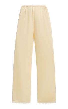 ELCE ELCE Pietra LaceTrimmed Satin Pants