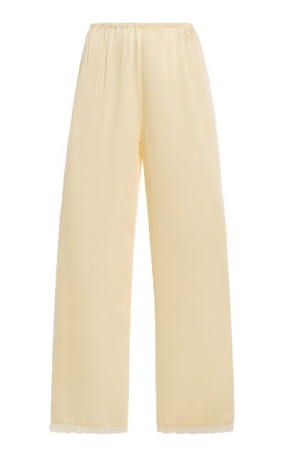 ELCE ELCE Pietra LaceTrimmed Satin Pants