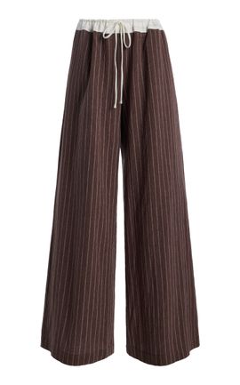 ELCE ELCE Verci Striped CottonLinen WideLeg Pants